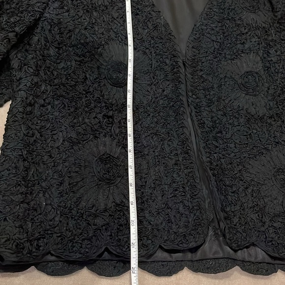 Vintage Black Ribbon Jacket Large - Picture 10 of 14